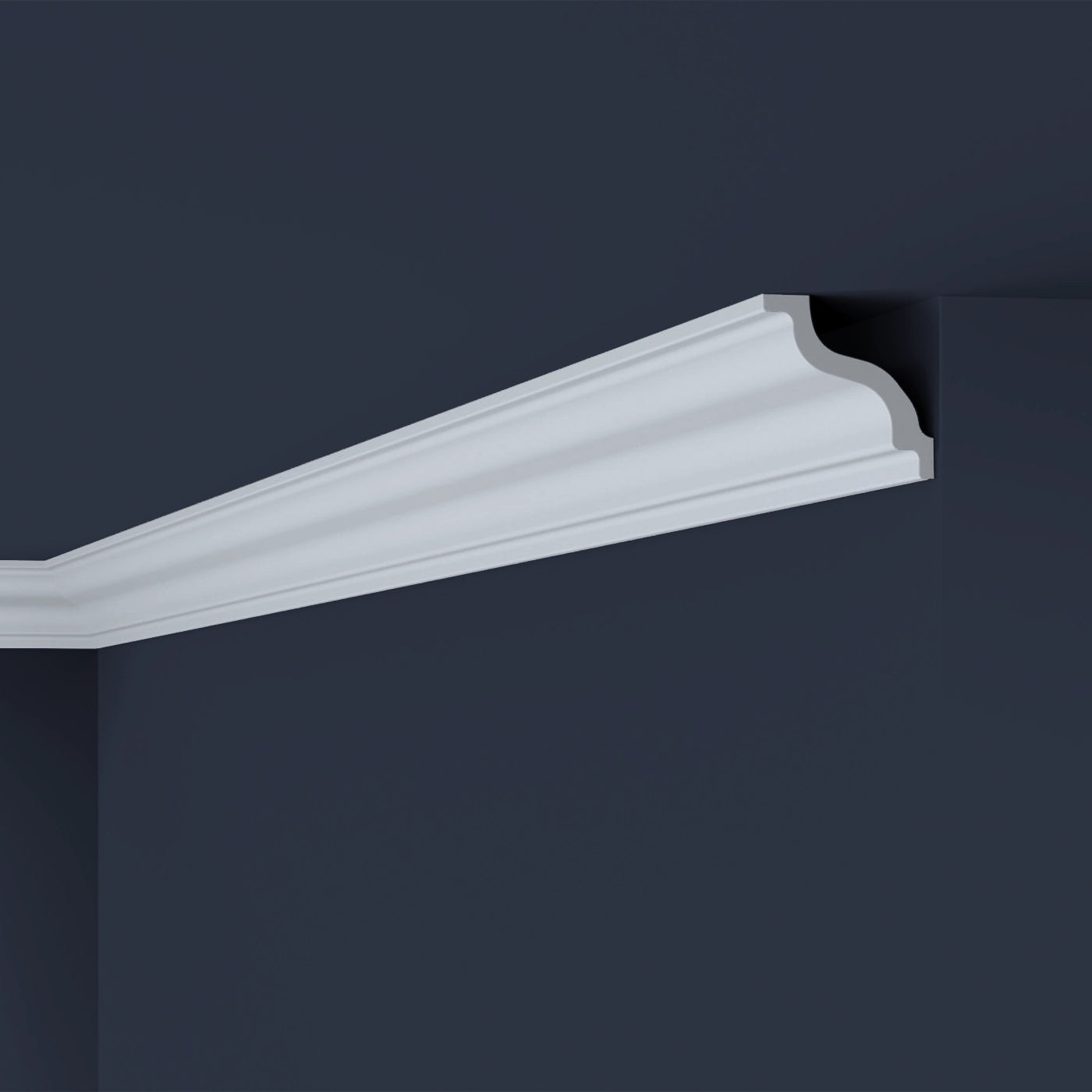 NOMASTYL® NMC 2m Ceiling Coving on plain wall and ceiling Decormania UK